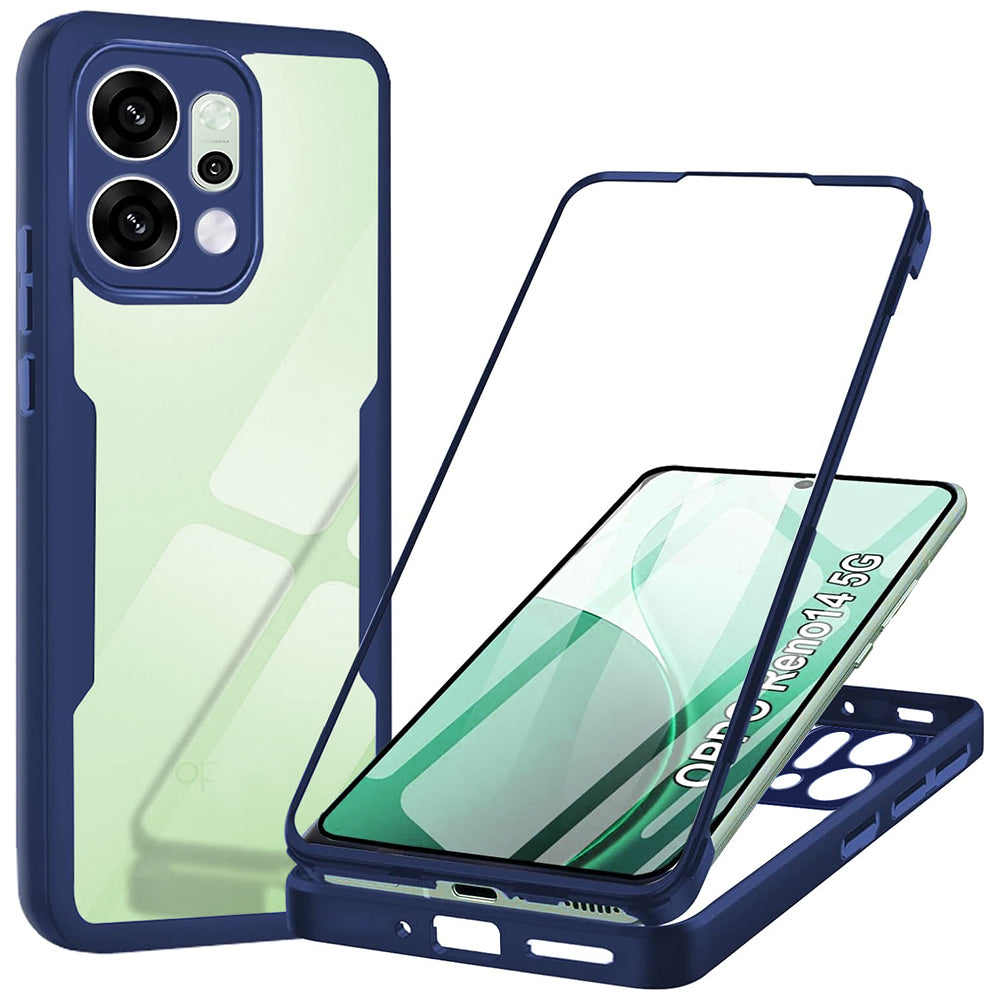 Deksel for Oppo Reno14, Techsuit, ColorVerse 360, Blå