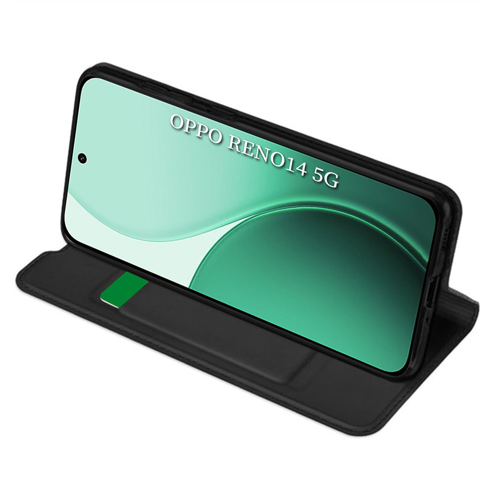 Deksel for Oppo Reno14, Techsuit, Magskin Book, Svart
