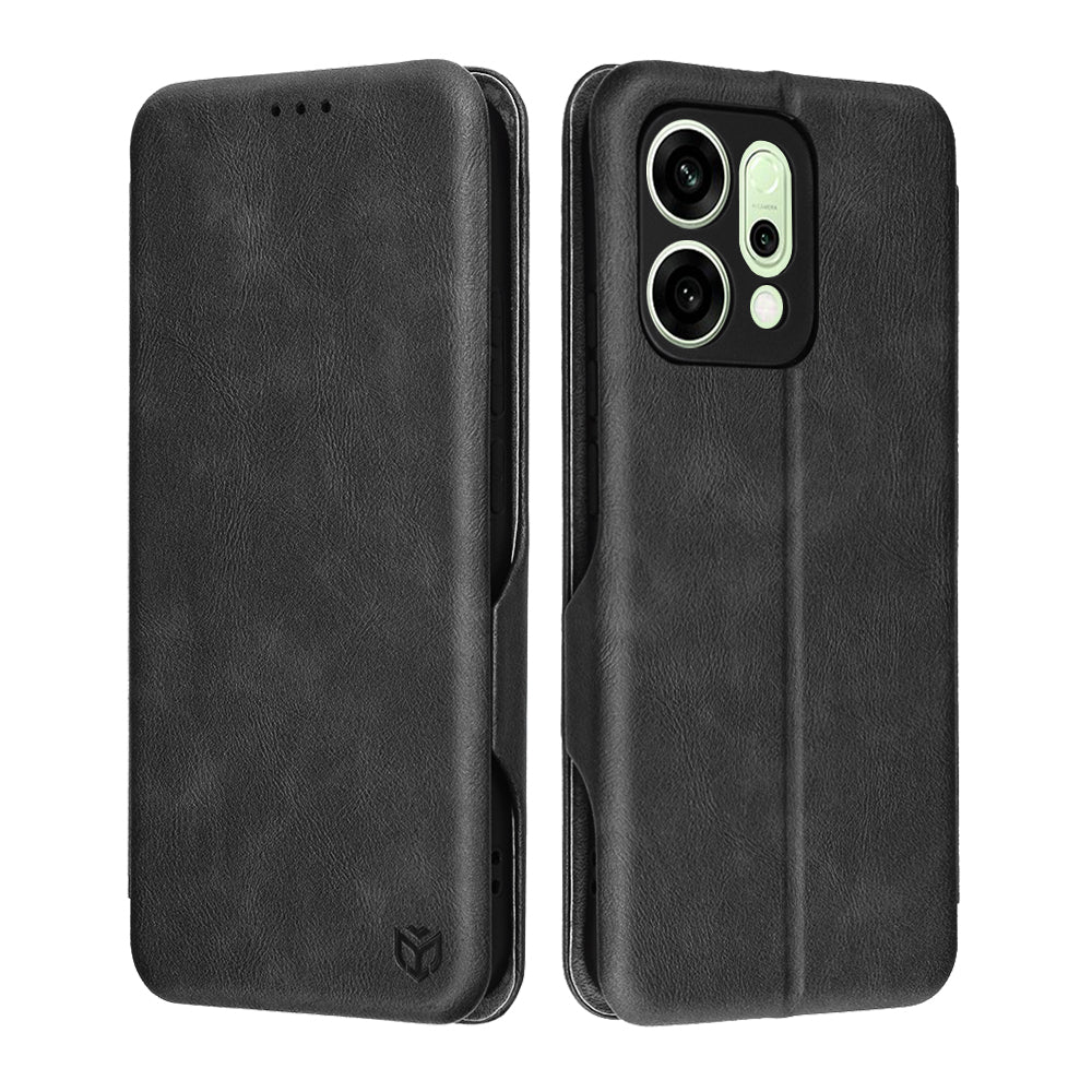 Deksel for Oppo Reno14, Techsuit, Safe Wallet Plus, Svart