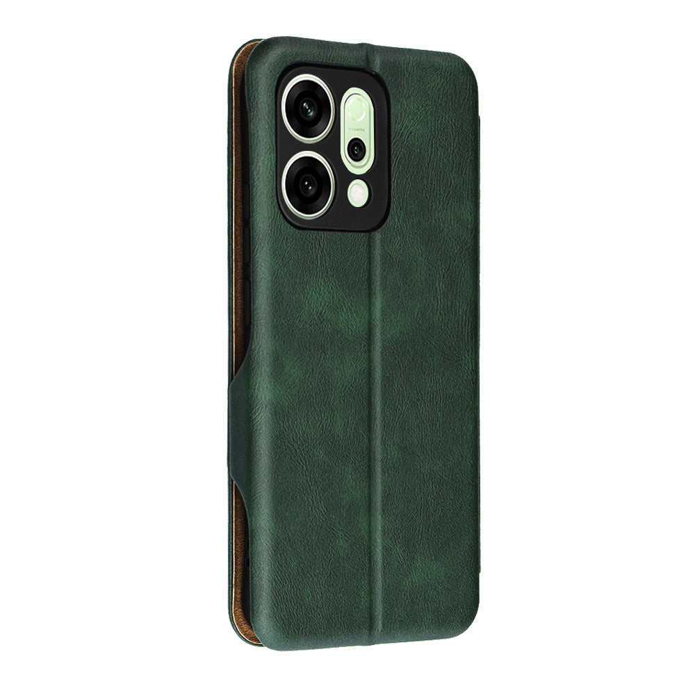 Deksel for Oppo Reno14, Techsuit, Safe Wallet Plus, Grønn