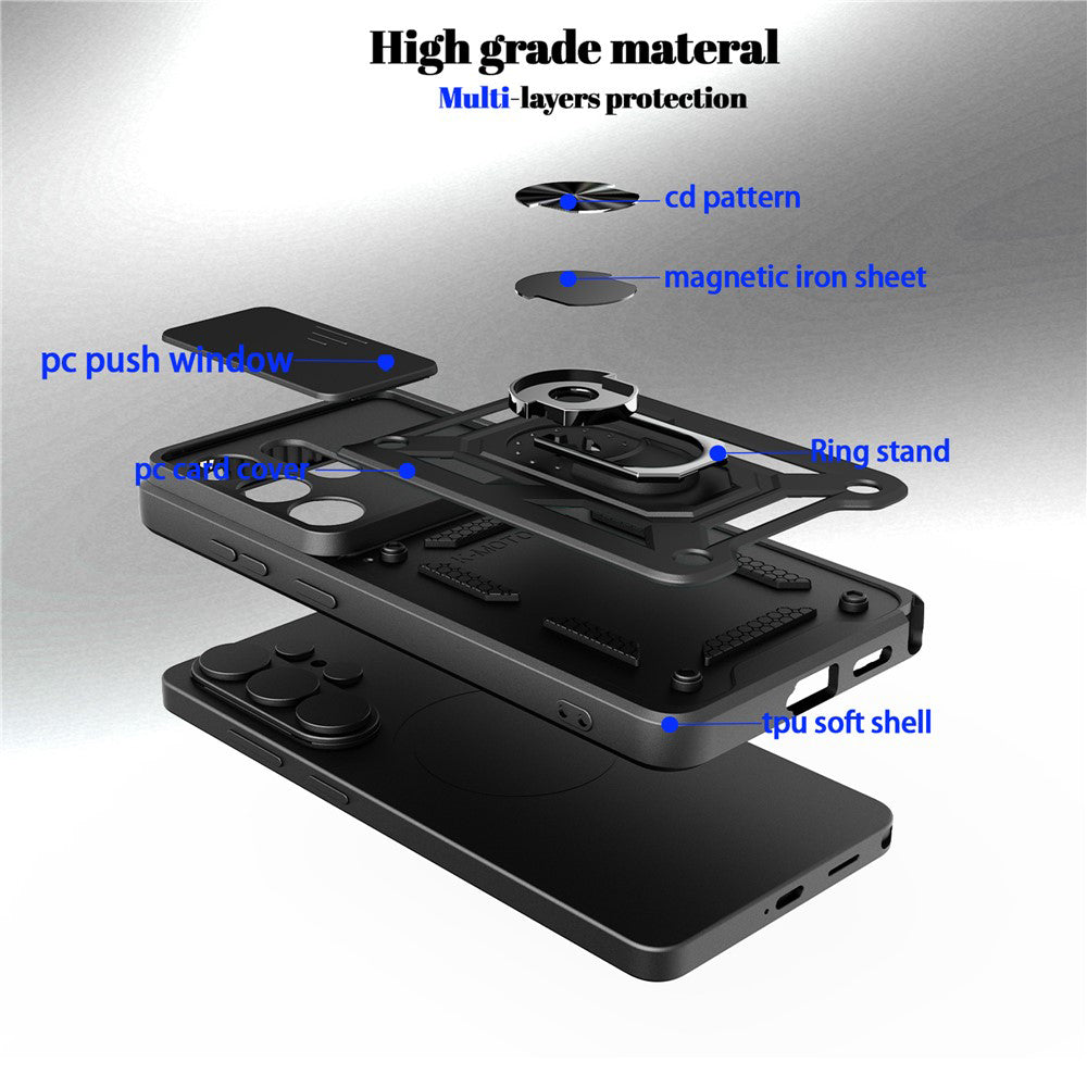 Deksel for Oppo Reno15 FS / Reno15 F, Techsuit, CamShield, Blå