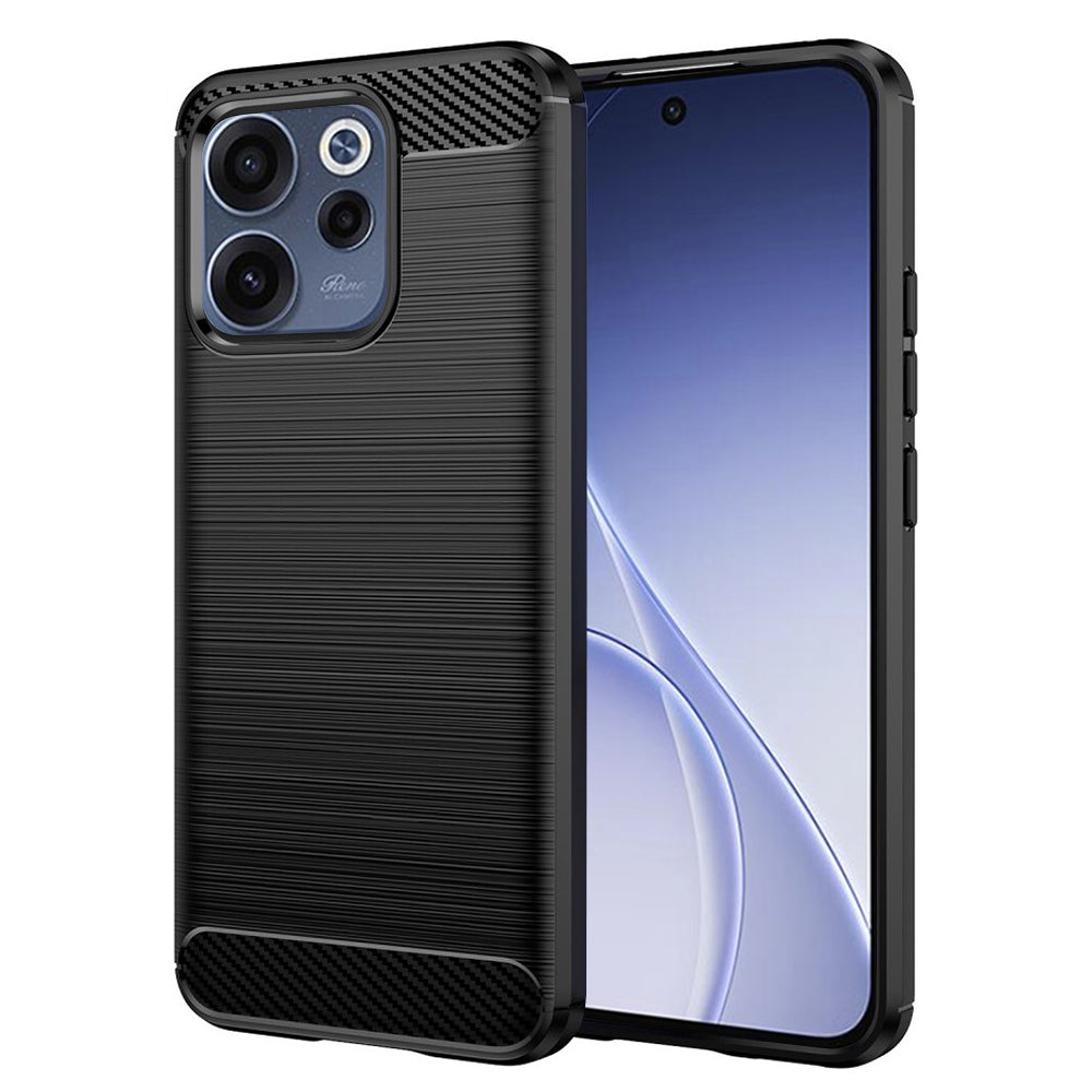 Deksel for Oppo Reno15 FS / Reno15 F, Techsuit, Karbon, Svart