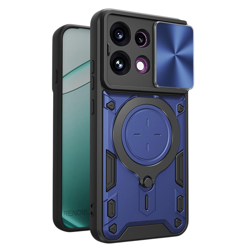 Deksel til Oppo Reno16 F / Reno16 FS, Techsuit, CamGuard Pro, Blå