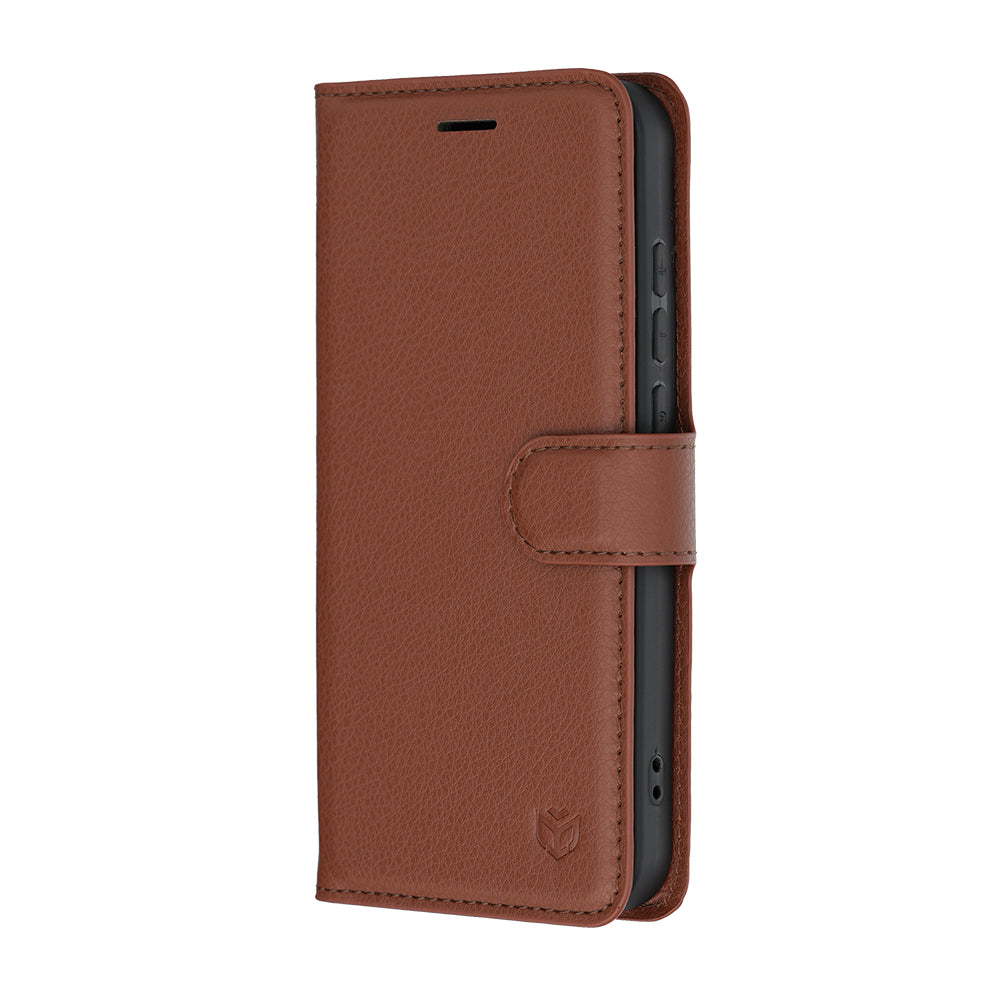 Deksel for Oppo Reno16 Pro, Techsuit, Leather Folio, Brun