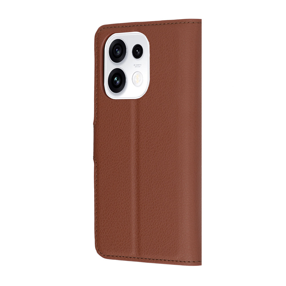 Deksel for Oppo Reno16 Pro, Techsuit, Leather Folio, Brun