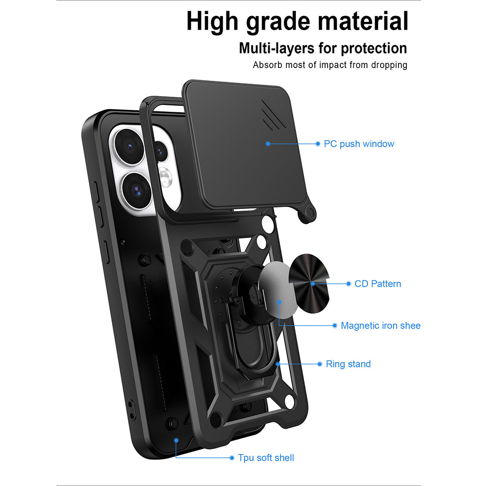 Deksel til Oppo Reno16 / Reno16 Pro, Techsuit, CamShield, Gullfarget