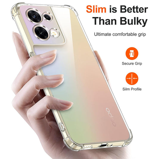 Deksel til Oppo Reno8, Techsuit, Støtsikker Klar, Transparent