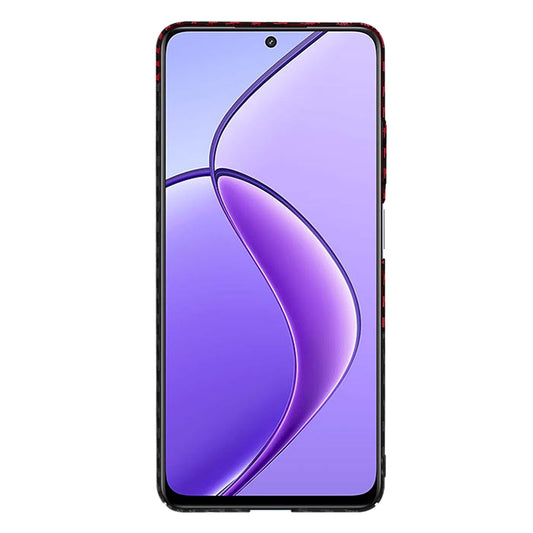 Deksel for Realme 12x / 12, Techsuit, Carbonite FiberShell, Svart Rød