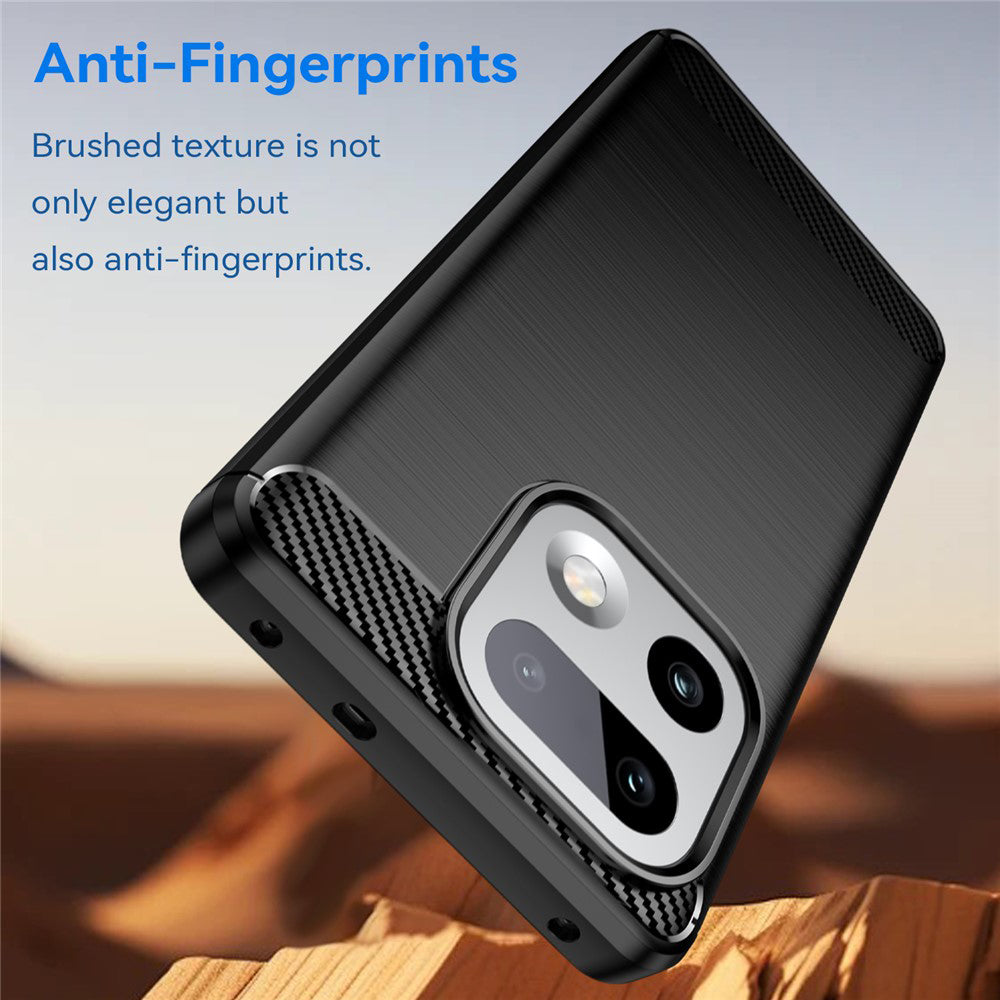 Deksel for Realme 16 Pro+, Techsuit, Karbon, Svart