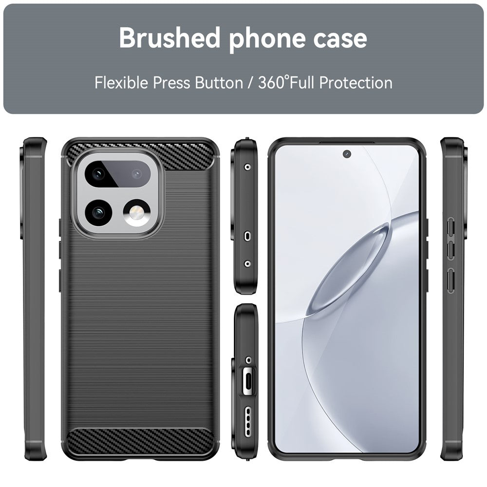 Deksel for Realme 16 Pro+, Techsuit, Karbon, Svart
