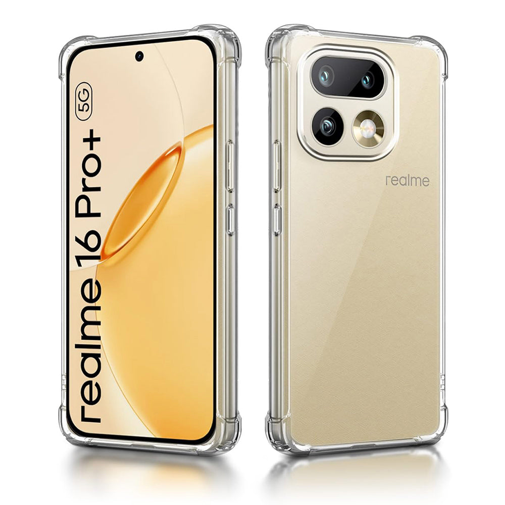 Deksel for Realme 16 Pro+, Techsuit, Støtsikker Klar, Gjennomsiktig