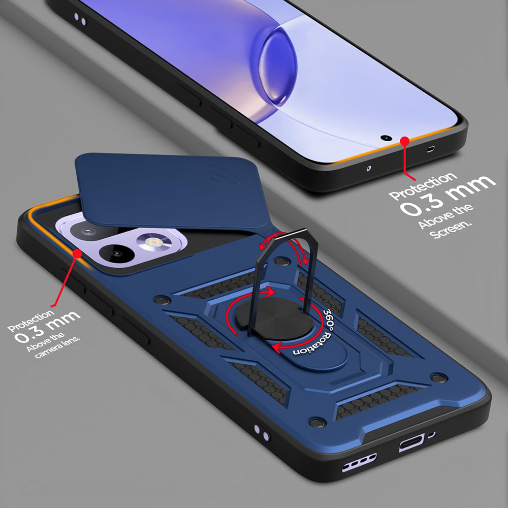 Deksel for Realme 16 Pro, Techsuit, CamShield, Blå