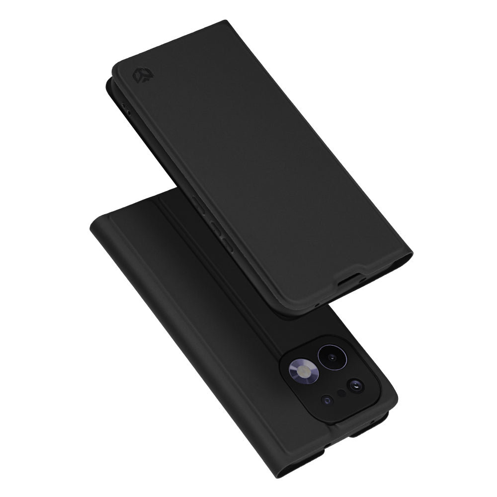 Deksel for Realme 16 Pro, Techsuit, Magskin Book, Svart