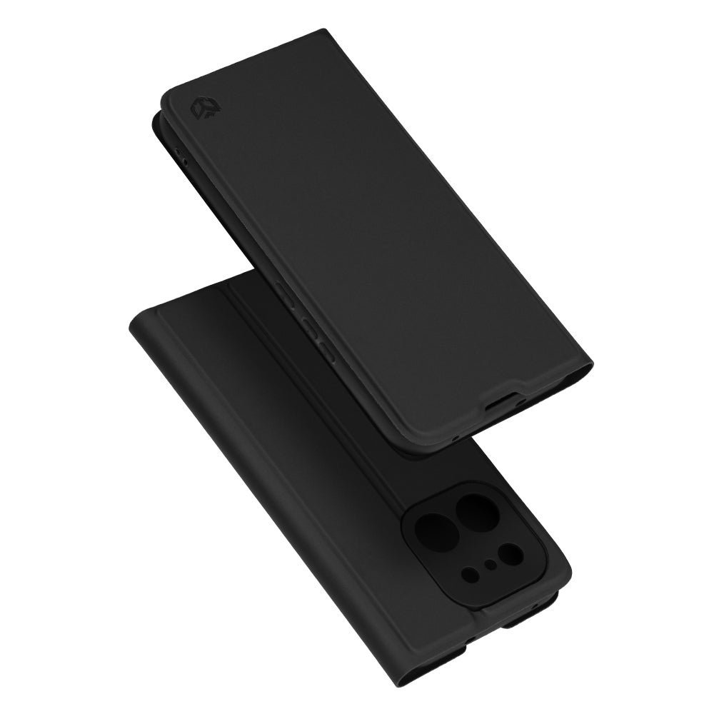 Deksel for Realme 16 Pro, Techsuit, Magskin Book, Svart
