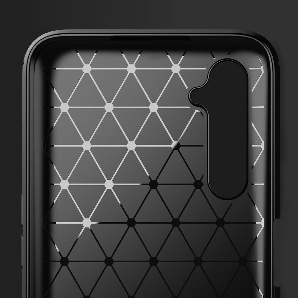 Deksel for Realme 6 Pro, Techsuit, Karbon, Svart