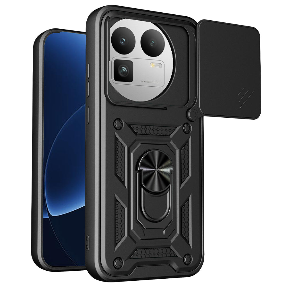 Deksel for Realme GT 8 Pro, Techsuit, CamShield Rundt Kamerautskjæring, Svart