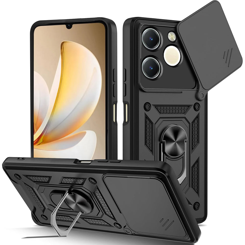 Deksel for Realme Note 70T, Techsuit, CamShield, Svart
