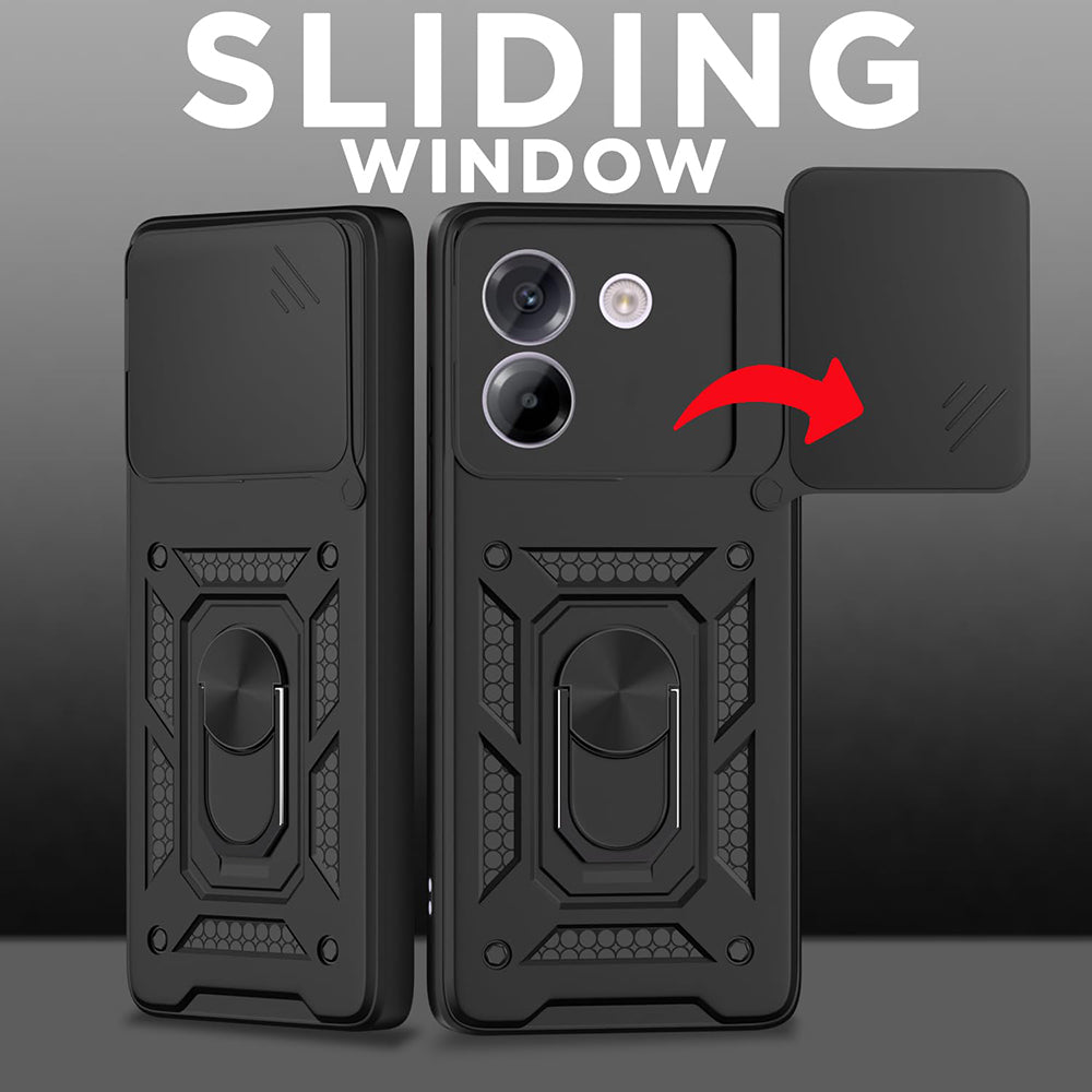Deksel for Realme Note 70T, Techsuit, CamShield, Svart