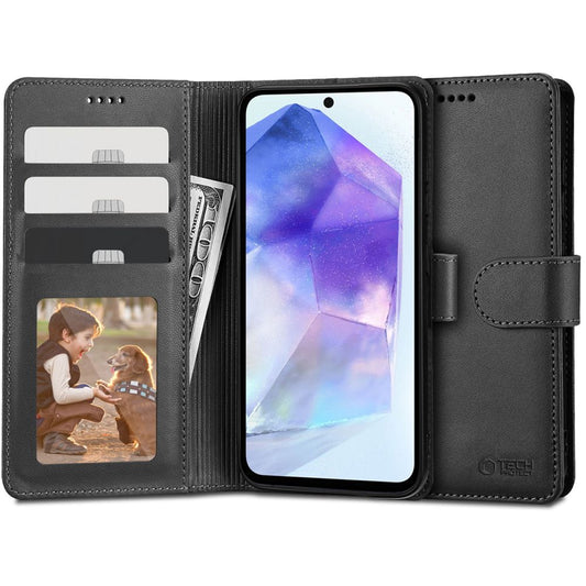 Etui til Samsung Galaxy A55 5G A556, Tech-Protect, lommebok, svart