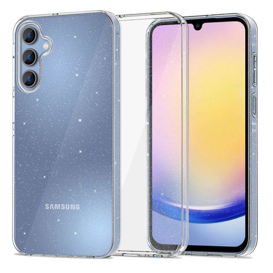 Etui til Samsung Galaxy A16 5G A166 / A16 4G A165, Tech-Protect, Flexair Glitter, gjennomsiktig