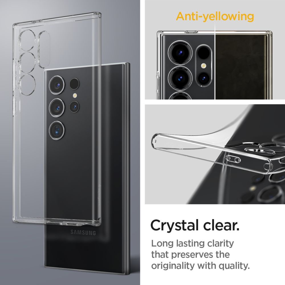 Etui til Samsung Galaxy S24 Ultra S928, Spigen, Liquid Crystal, gjennomsiktig ACS07283