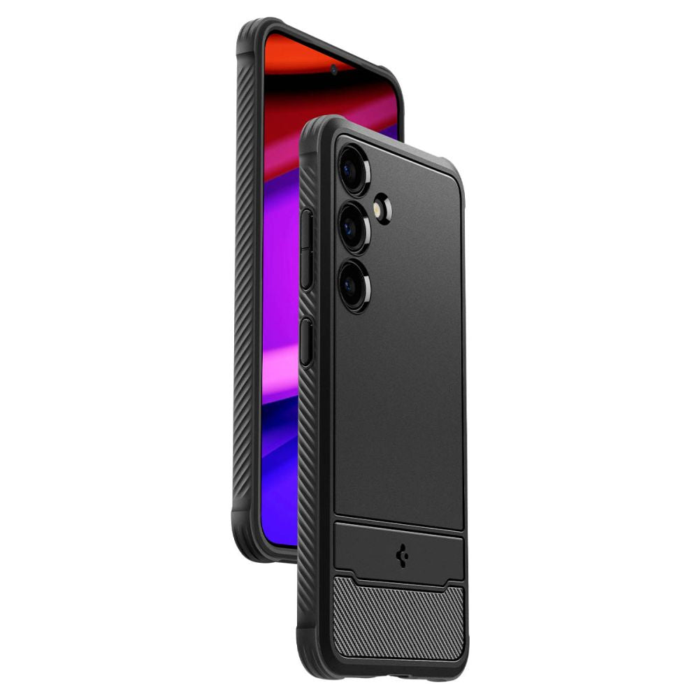 Etui til Samsung Galaxy S24 S921, Spigen, Rugged Armour, svart ACS07346