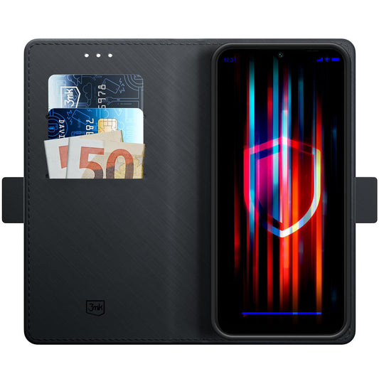 Etui til Samsung Galaxy A16 5G A166 / A16 4G A165, 3MK, lommebok, svart