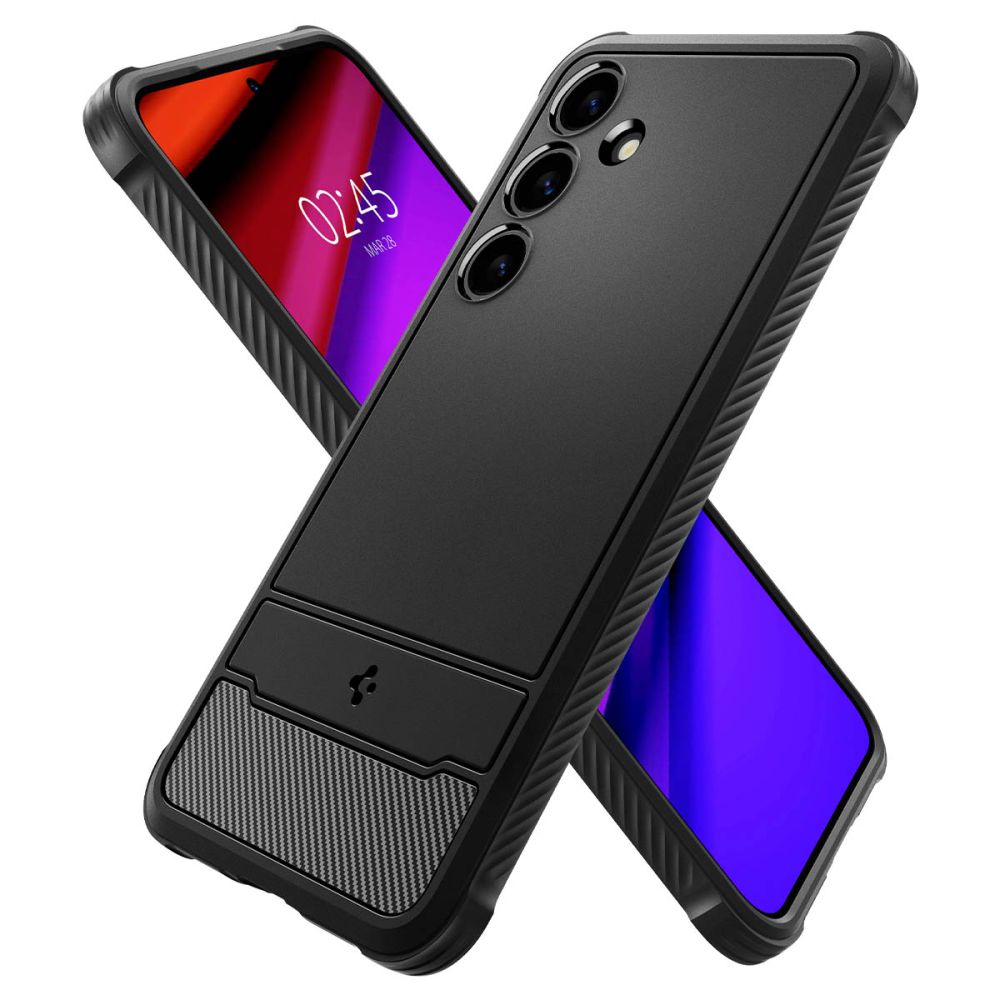 Etui til Samsung Galaxy S24 S921, Spigen, Rugged Armour, svart ACS07346