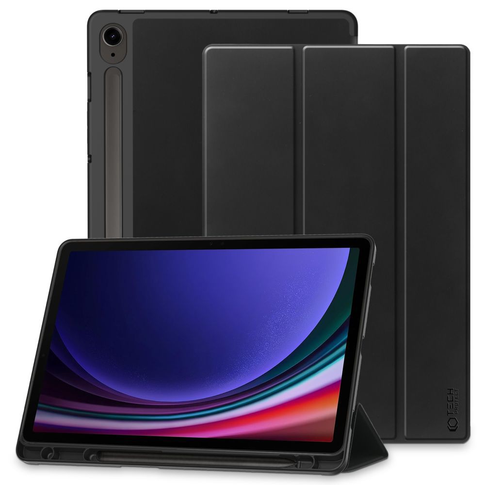 Deksel for Samsung Galaxy Tab S10 Lite / S9 / S9 FE / Tab S10 FE, Tech-Protect, SC PEN, Svart