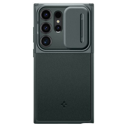 Etui til Samsung Galaxy S24 Ultra S928, Spigen, OPTIK ARMOR, grønn ACS07314
