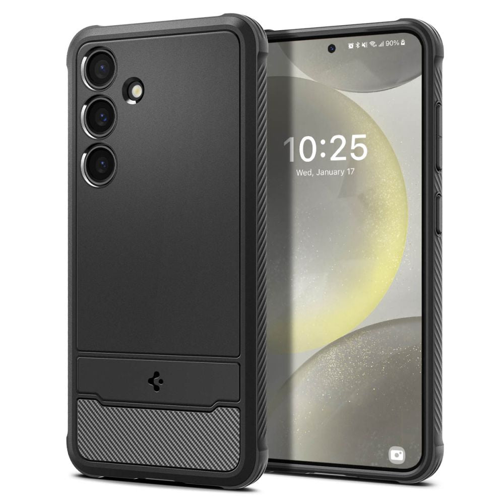 Etui til Samsung Galaxy S24 S921, Spigen, Rugged Armour, svart ACS07346