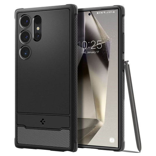 Etui til Samsung Galaxy S24 Ultra S928, Spigen, Rugged Armour, svart ACS07286