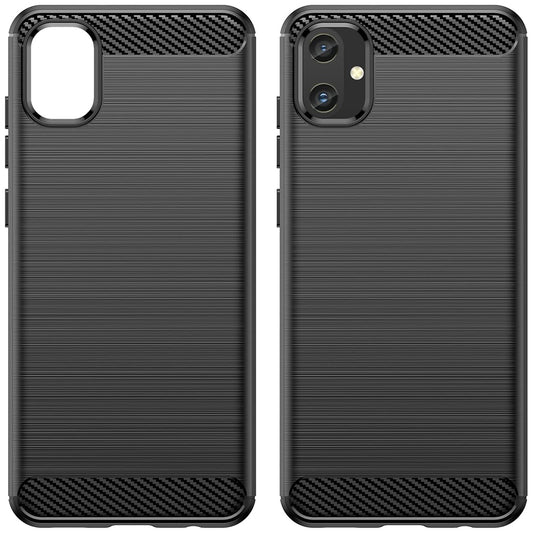 Deksel til Samsung Galaxy A05 A055, Techsuit, Karbon, Svart