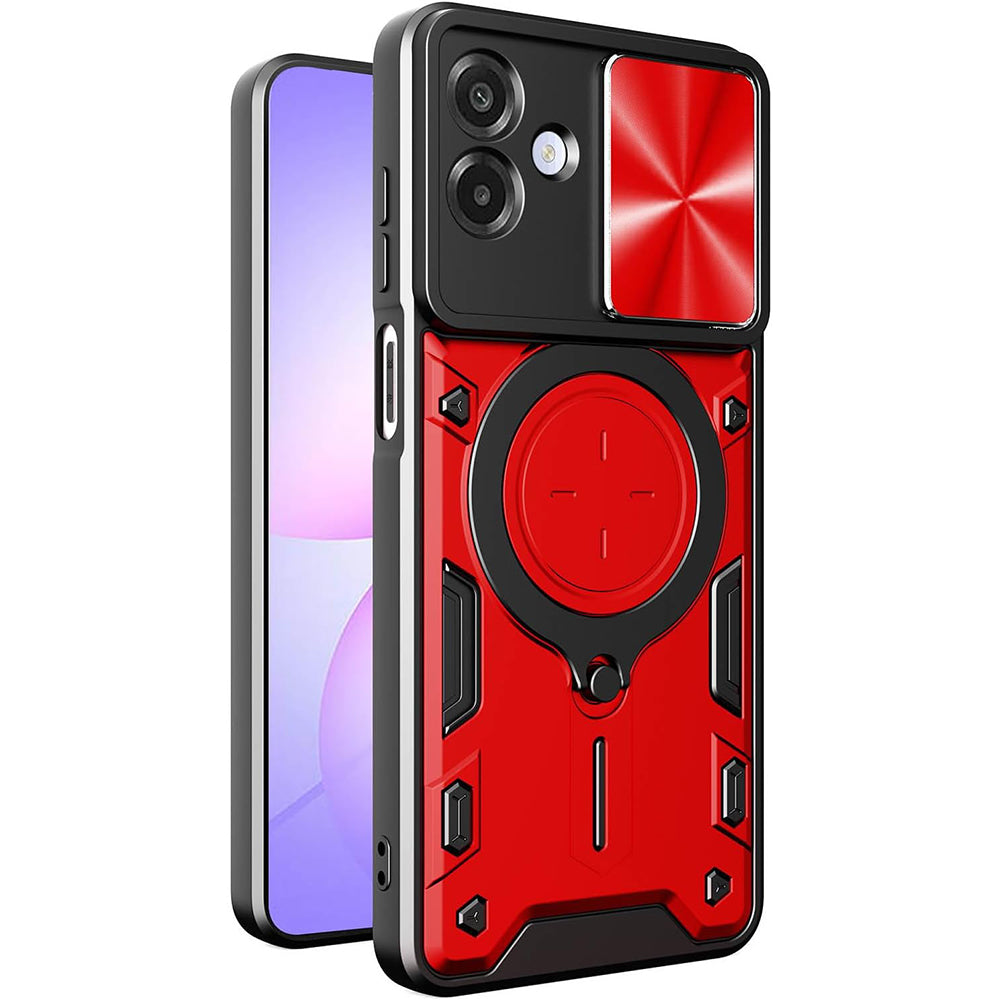 Deksel til Samsung Galaxy A07 4G A075, Techsuit, CamGuard Pro, Rød