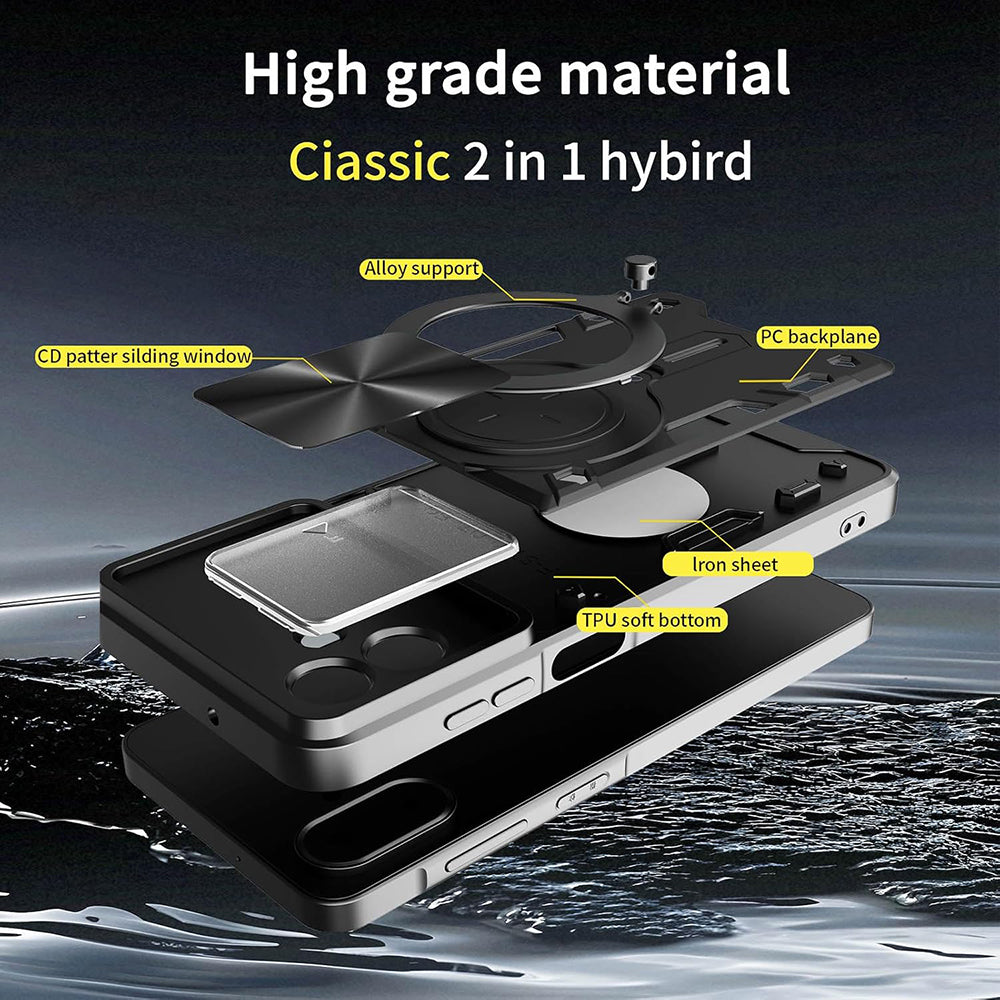 Deksel til Samsung Galaxy A07 4G A075, Techsuit, CamGuard Pro, Rød