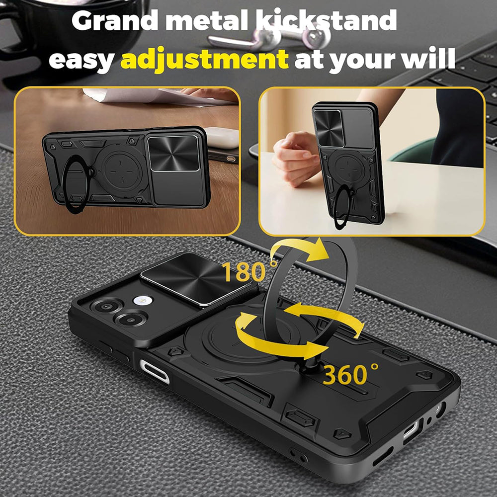 Deksel til Samsung Galaxy A07 4G A075, Techsuit, CamGuard Pro, Rød
