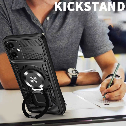 Deksel for Samsung Galaxy A07 4G A075, Techsuit, RuggedCam, Svart