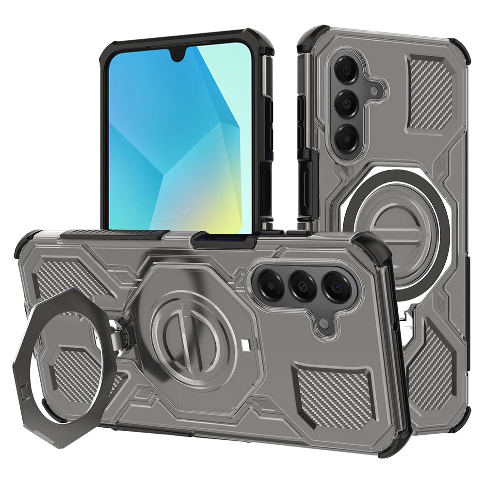 Deksel for Samsung Galaxy A16 5G A166 / A16 4G A165, Techsuit, Carbon Shield Pro, Røykfarget