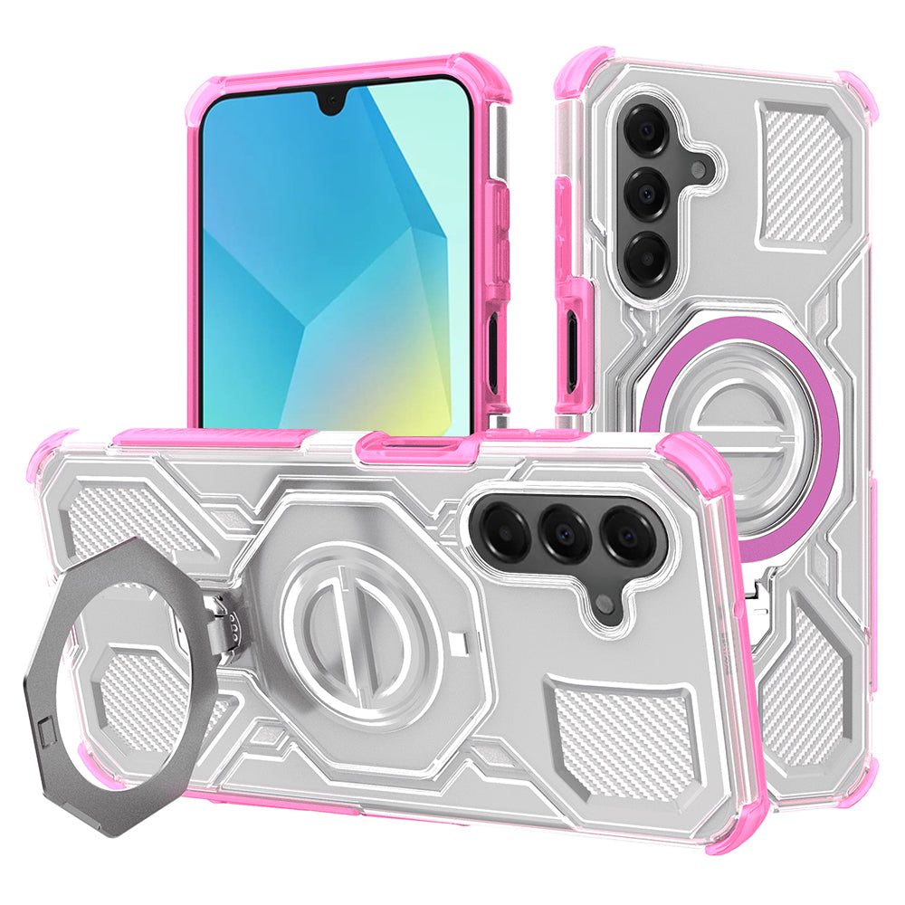 Deksel for Samsung Galaxy A16 5G A166 / A16 4G A165, Techsuit, Carbon Shield Pro, Rosa