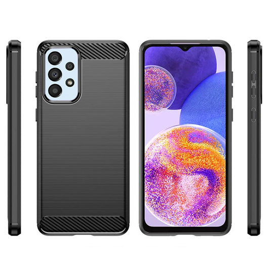 Deksel til Samsung Galaxy A23 5G A236 / A23 A235, Techsuit, Karbon, Svart