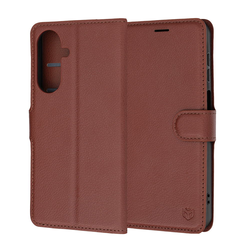 Deksel for Samsung Galaxy A27 5G, Techsuit, Leather Folio, Brun