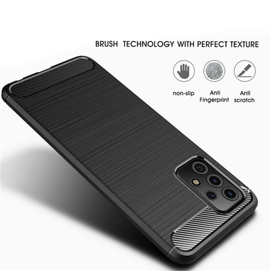 Deksel til Samsung Galaxy A32 5G A326, Techsuit, Karbon, Svart