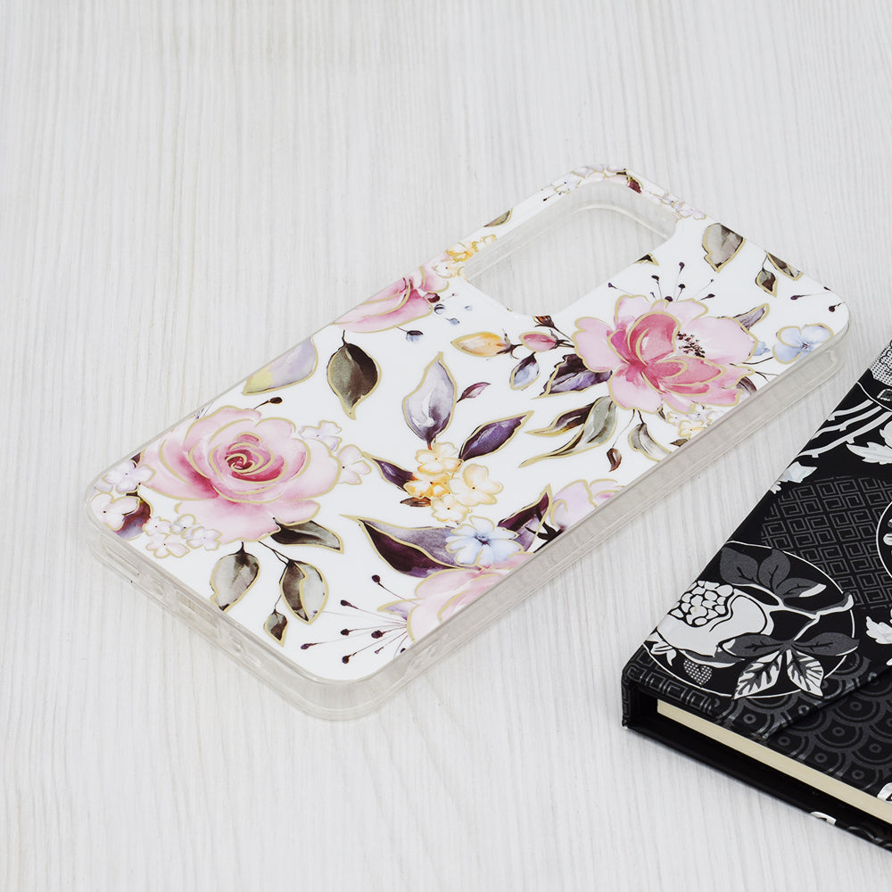 Deksel for Samsung Galaxy A35 5G A356, Techsuit, Marble, Hvit