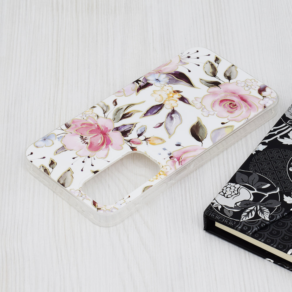 Deksel for Samsung Galaxy A35 5G A356, Techsuit, Marble, Hvit