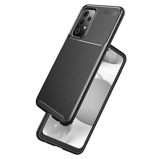 Deksel for Samsung Galaxy A52s 5G A528 / A52 5G A526 / A52 A525, Techsuit, Karbonfiber, Svart
