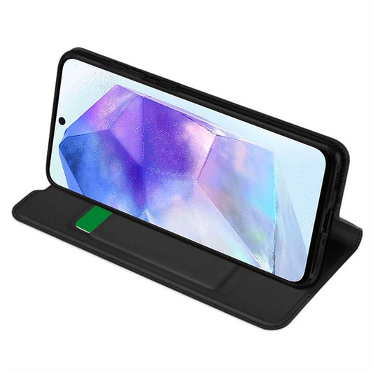 Deksel til Samsung Galaxy A55 5G A556, Techsuit, Magskin Book, Svart