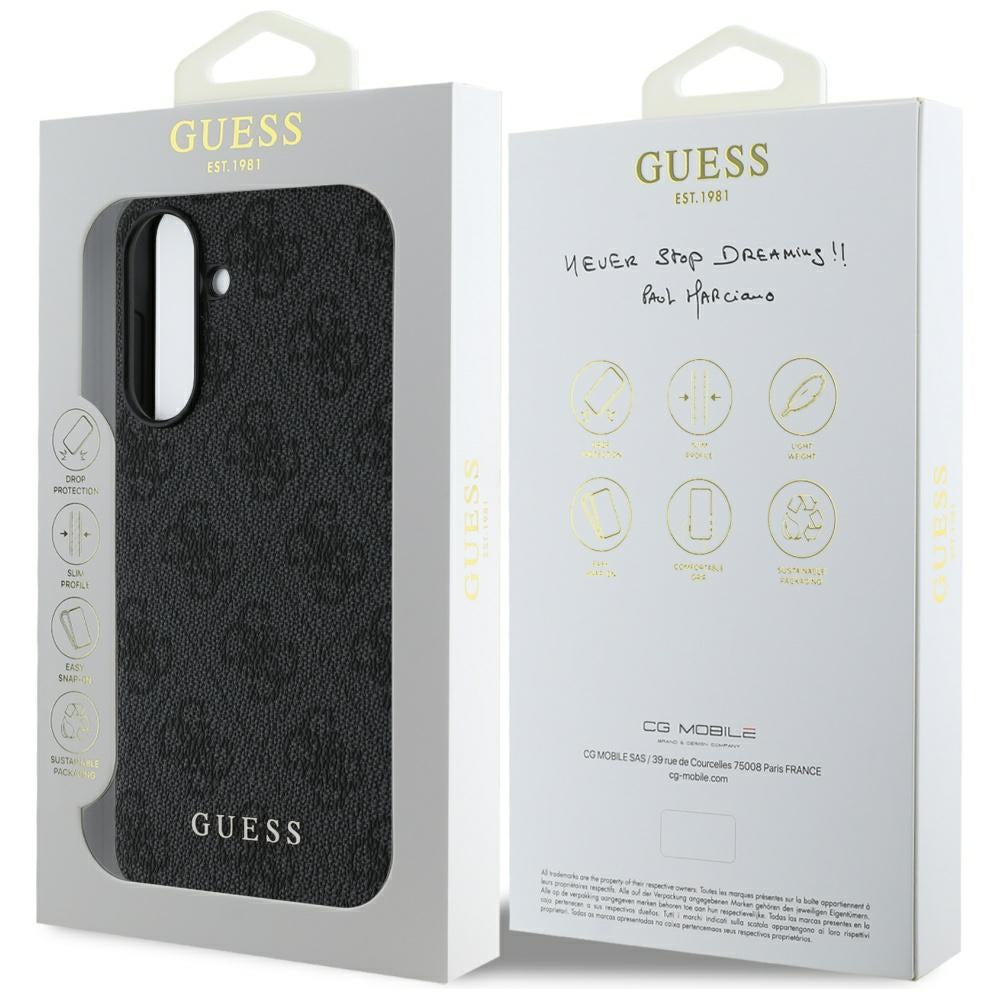 Deksel for Samsung Galaxy A56 A566, Guess, 4G Charm, Svart