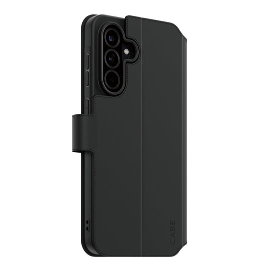 Deksel for Samsung Galaxy A56 A566, PanzerGlass, Care Feature Kickstand Wallet, Svart