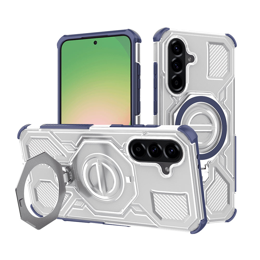 Deksel for Samsung Galaxy A56 A566, Techsuit, Carbon Shield Pro, Blå