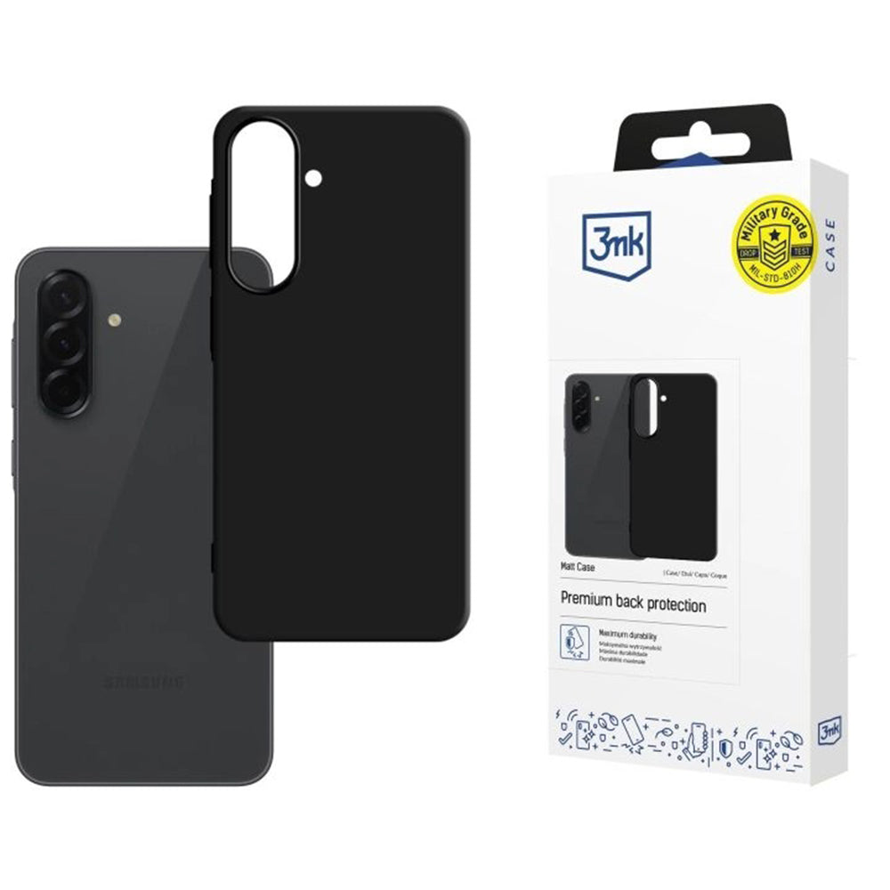 Deksel for Samsung Galaxy A57 5G, 3MK, Matt Svart